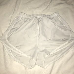 All white nike shorts